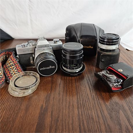 Minolta SRT-101 Camera and Accessories