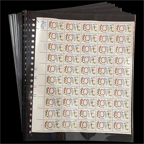 20 Full Sheets of Collectible Stamps