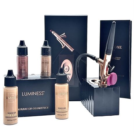 Luminess Icon Airbrush Makeup System w/ Airbrush Cosmetics Set