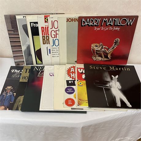 Mixed Lot of Vinyl Records w/ Barry Manilow, Neil Diamond, The Supremes and More