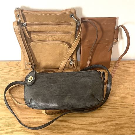 Purse Trio with Leather Madewell, Joy Susan Vegan and Unbranded