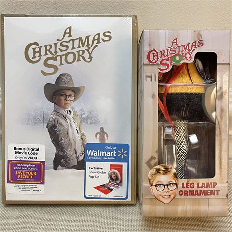 Sealed "A Christmas Story" DVD w/ Leg Lamp Ornament