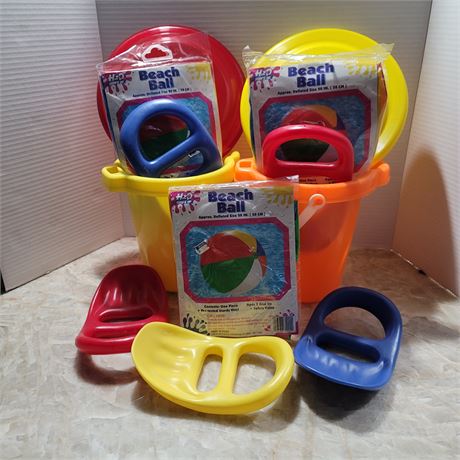 Beach Pails, Frisbees, Sand Scoopers, Beach Balls