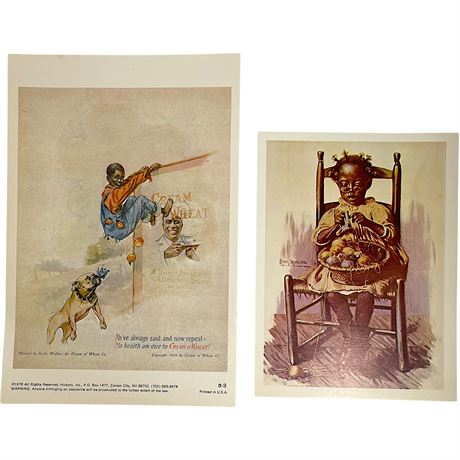 Vtg Cream of Wheat Advertisement & Harry Roseland Prints