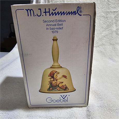 M.J. Hummel Second Edition Annual Bell in bas-relief from 1979.
