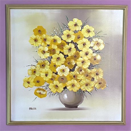 Signed Carlson Original Canvas Painting