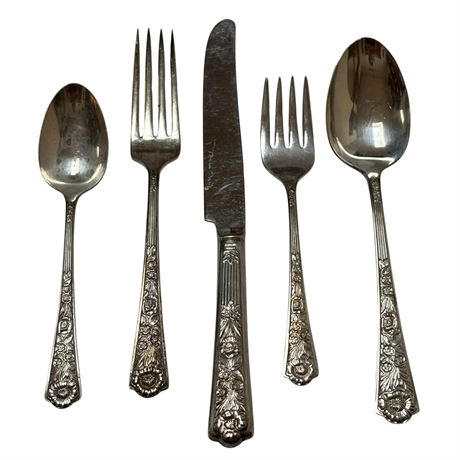 Sterling Silver Century "Royal Rose" Flatware Place Setting