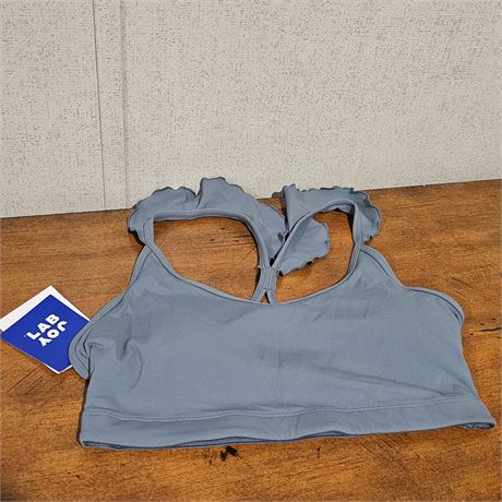 Lab Joy Seamless Racerback Sports Bra w/Ruffle Straps *NEW* Size Med