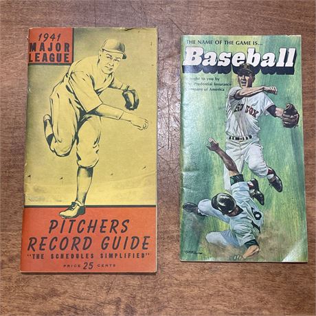 '41 Major League Pitcher's Record Guide Booklet w/ '68 Baseball "How to" Booklet