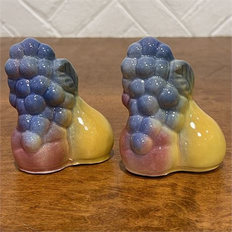Vtg Shawnee Pottery Fruit S&P Shakers