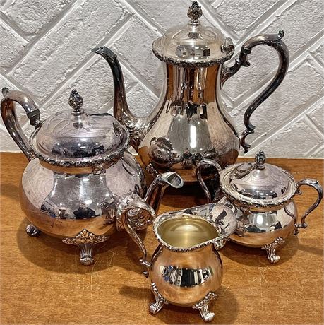 Silverplated Wilcox "Du Barry Floral" Tea / Coffee Set