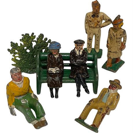 Vtg Metal Diecast Figurines by J Hill & Co and Others