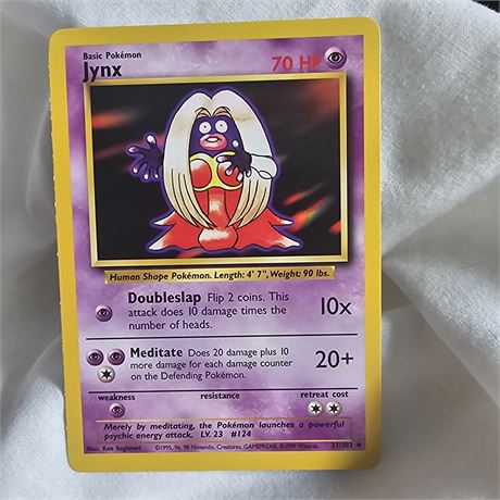 Jynx Pokémon trading card