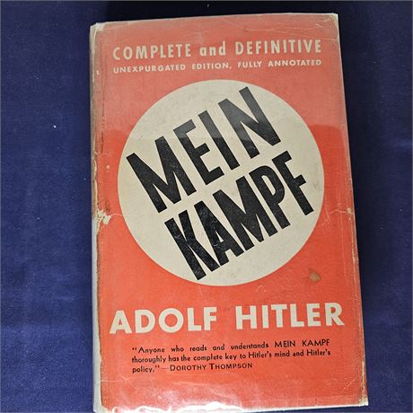 Mein Kampf~Complete & Unabridged, Fully Annotated*1ST EDITION~12TH IMPRESSION*