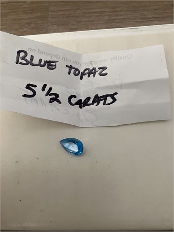 BLUE TOPAZ".  "5 1/2 CARATS"