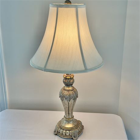 Distressed Neoclassical Style Base Table Lamp