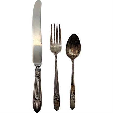 925 Sterling Silver 3pc Flatware Setting