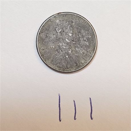 1943 Lincoln Wheat Steel Cent