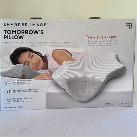 NIB Sharper Image Tomorrow's Pillow for Side Sleepers