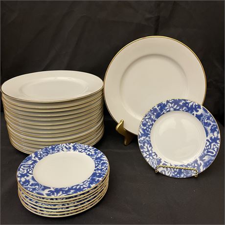 (8) Ralph Lauren & (15) Pier 1 China Dinner Plates