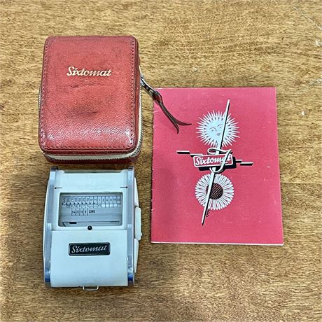 Vtg Gossen Sixtomat Photography Light Meter w/ Case & Manual