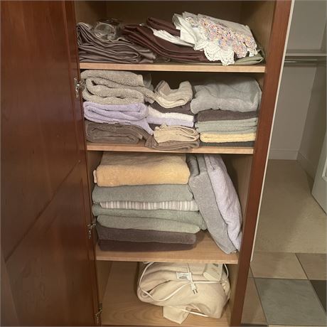 Linen Closet Clean-out - Bathroom Items with Electric Blanket