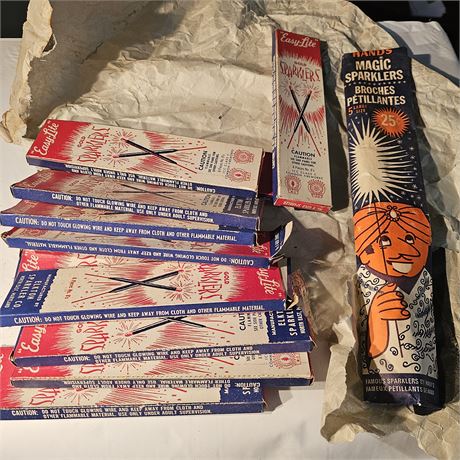 11 packages of sparklers.