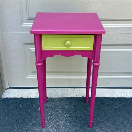 Painted Metal Side Table