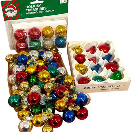 Small Vintage Glass Ornaments