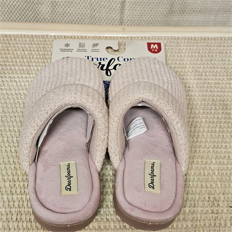 *NEW* Dearfoam Slippers Size Medium 7-8 Wide Width
