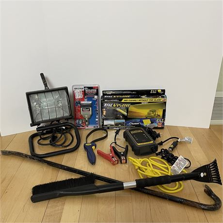 Automotive Lot with Stanley Fatmax 8 amp Battery Charger and More