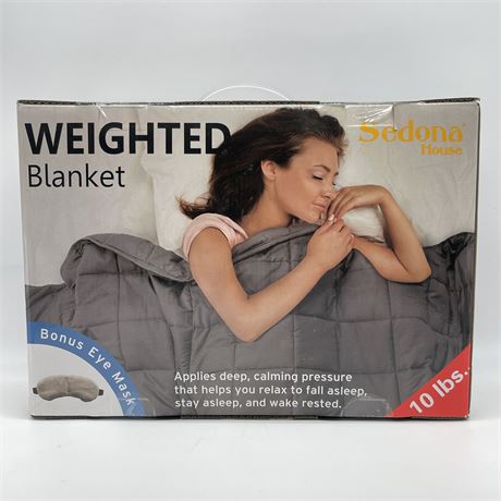 NEW 10 lbs. Weighted Blanket and Eye Mask by Sedona House