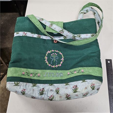 Large Quilted Tote, Overnight Bag Market Tote Diaper Bag
