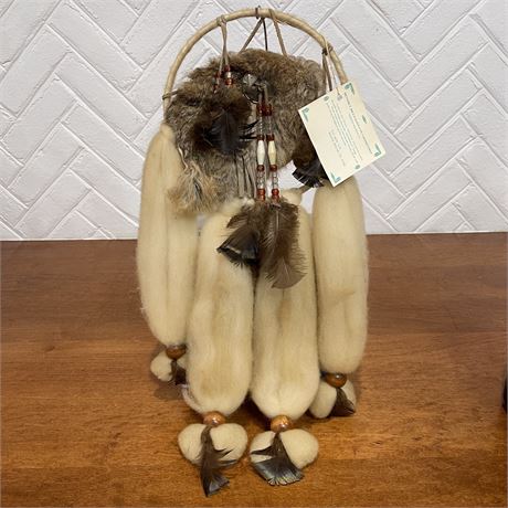 Beverly Hills-Santa Native American-Style Rabbit Fur Madala