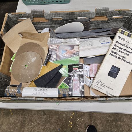 Box lot of Miscellaneous Sandpaper