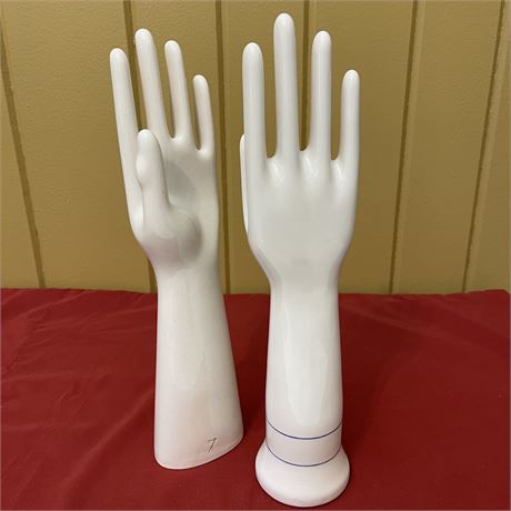 Vintage Porcelain Hand Display Glove Molds