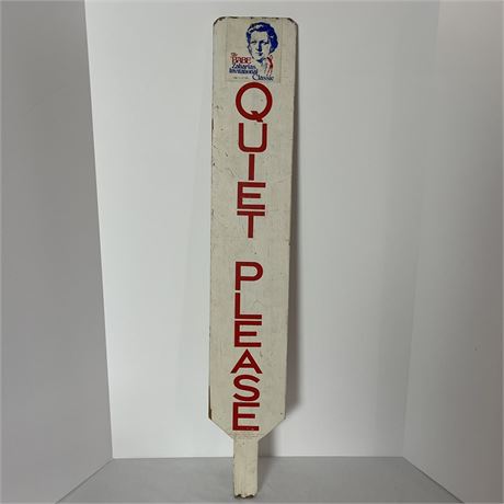 1976 32" The Babe Zaharias Invitational Classic "Quiet Please" Wooden Golf Sign