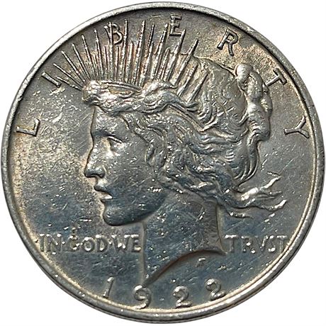 1922 Peace 90% Silver Dollar Coin