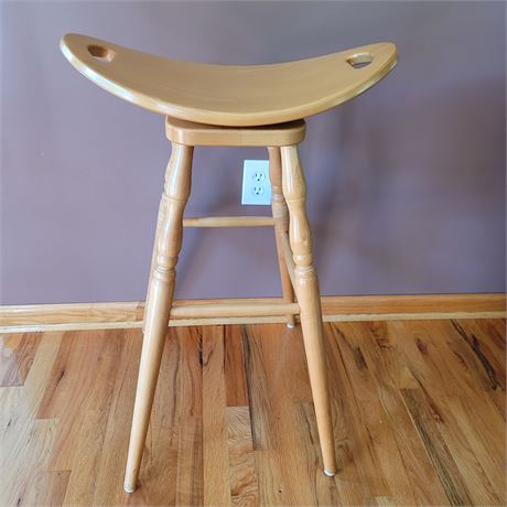 Tall Swivel Seat Saddle Chair