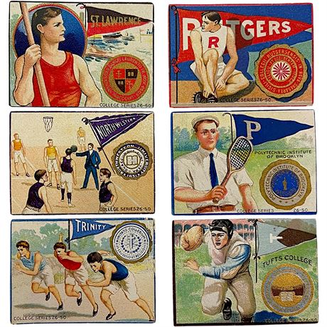Vtg Murad College Series Cigarette Trading Cards