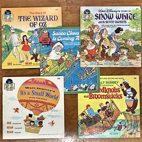 Walt Disney See Hear Read Book and Record Sets & Peter Pan Record