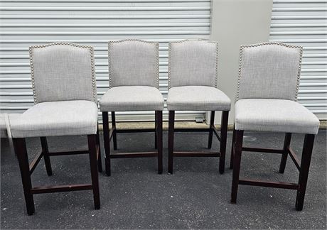 (4) Gray Counter High Chairs 24" to the seat