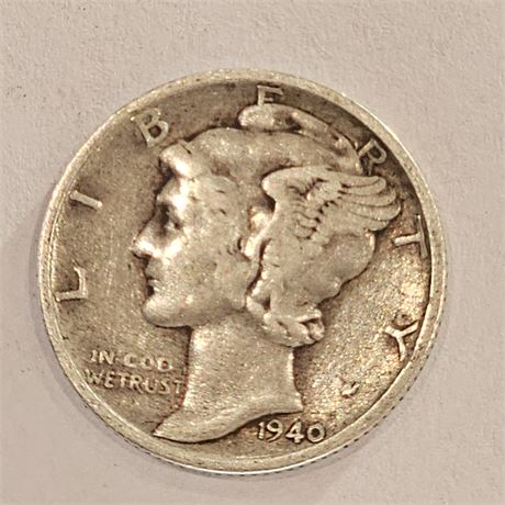 1940 S Mercury Dime Silver