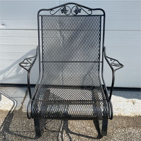 Wrought Iron Spring Patio Chair