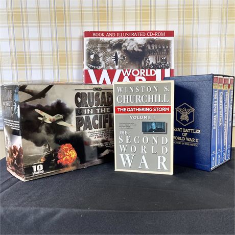 World War II Books & VHS Tapes with Crusade in the Pacific 10 Vol. Tapes