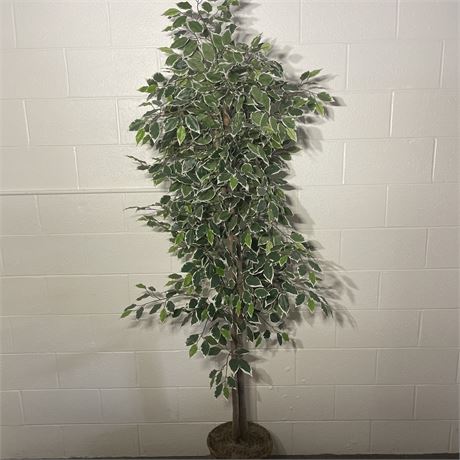 88" Wicker Potted Artificial Tree