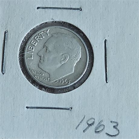 1963 D Silver Roosevelt Dime