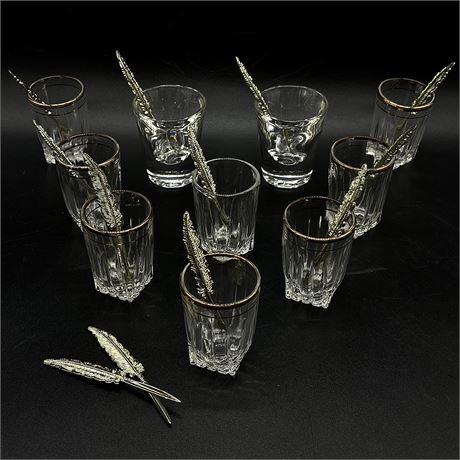 Federal Glass Company Park Avenue Shot Glasses with Others