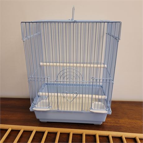 Bird Cage and Wood Bird Ladder