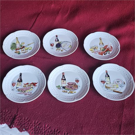 6 Small plate Cheese Wine Dessert French designer Louis Lourioux.